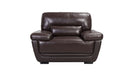American Eagle Furniture - EK019 Dark Brown Italian Leather 3 Piece Living Room Set - EK019-DB  SLC - GreatFurnitureDeal