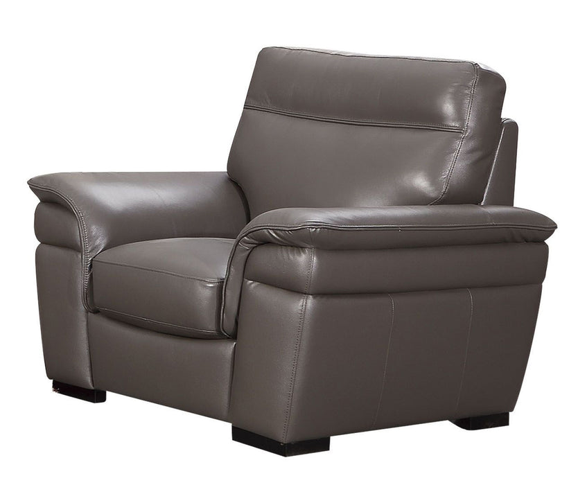 American Eagle Furniture - EK020 Taupe Italian Leather Chair - EK020-TPE-CHR - GreatFurnitureDeal