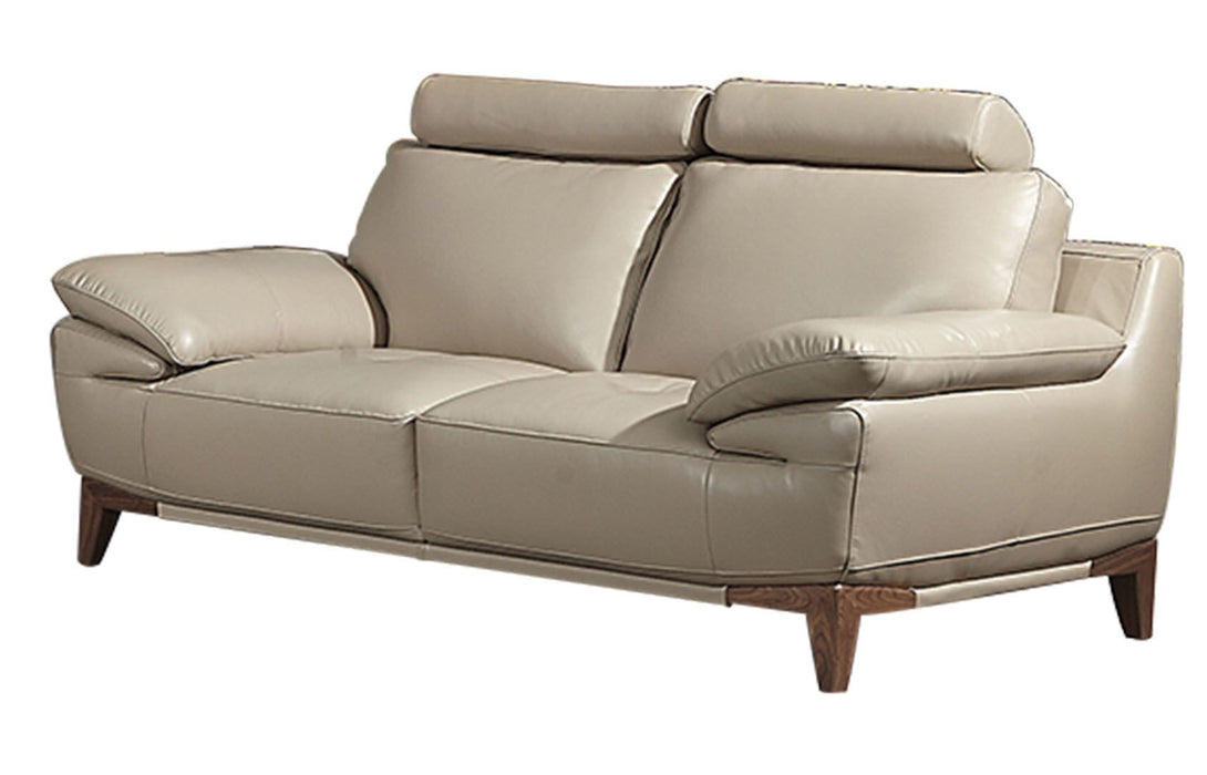 American Eagle Furniture - EK028 Tan Italian Full Leather Loveseat - EK028-TAN-LS - GreatFurnitureDeal