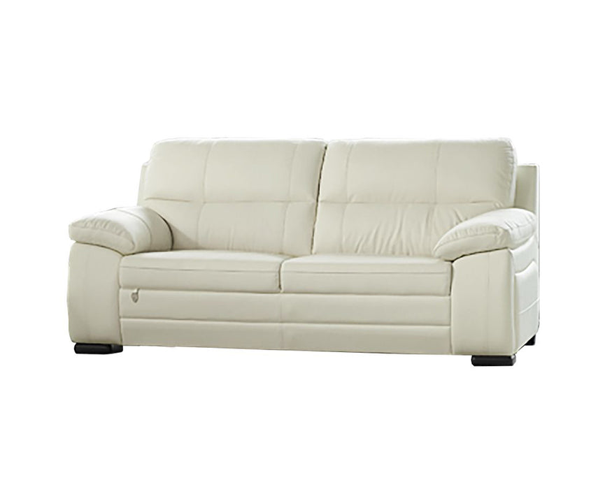 American Eagle Furniture -  EK041  Ivory Italian Leather Sofa - EK041-IV-SF - GreatFurnitureDeal