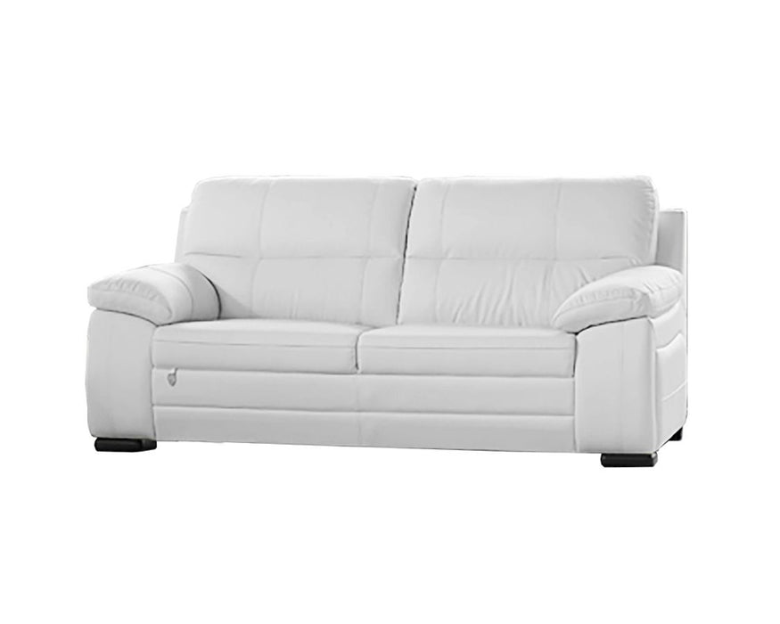 American Eagle Furniture - EK041 White Italian Leather 2 Piece Sofa SET - EK041-W-SL - GreatFurnitureDeal