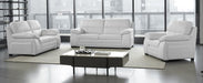 American Eagle Furniture -  EK041 White Italian Leather Sofa - EK041-W-SF - GreatFurnitureDeal