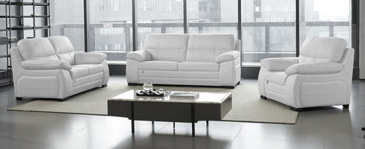 American Eagle Furniture - EK041 White Italian Leather 2 Piece Sofa SET - EK041-W-SL - GreatFurnitureDeal