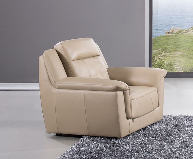 American Eagle Furniture - EK042 Tan Italian Leather Chair - EK042-TAN-CHR - GreatFurnitureDeal
