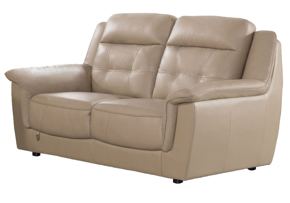 American Eagle Furniture - EK042 Tan Italian Leather Loveseat - EK042-TAN-LS