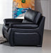 American Eagle Furniture - EK041 Black Italian Leather 3 Piece Living Room Set - EK041-BK  SLC - GreatFurnitureDeal