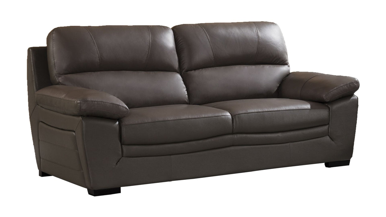 American Eagle Furniture - EK045 Taupe Italian Leather 2 Piece Sofa Set -  EK045-TPE SL - GreatFurnitureDeal