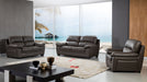 American Eagle Furniture - EK045 Taupe Italian Leather 3 Piece Living Room Set -  EK045-TPE SLC - GreatFurnitureDeal