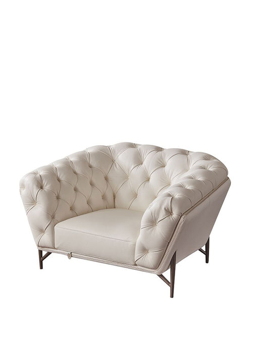 American Eagle Furniture - EK8009 White Full Leather Chair - EK8009-W-CHR - GreatFurnitureDeal
