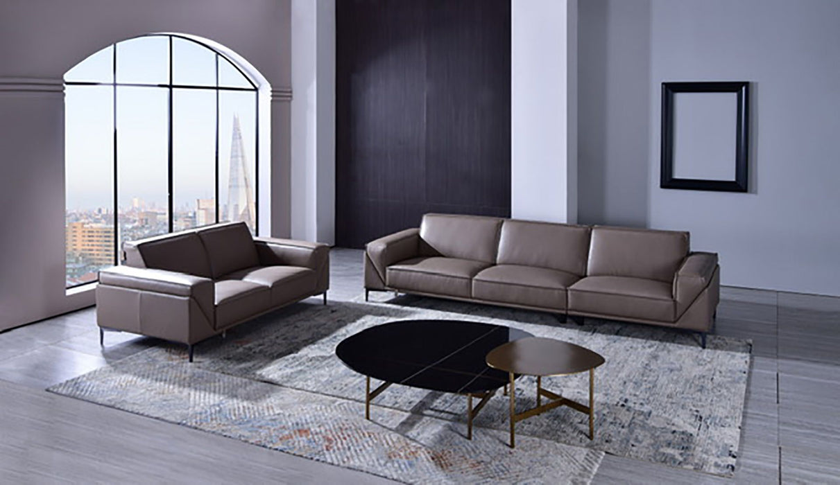 American Eagle Furniture - EK1302 Dark Tan Leather Loveseat - EK1302-DT-LS
