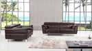 American Eagle Furniture - EK068 Dark Chocolate Italian Leather 2 Piece Sofa Set - EK068-DC SL - GreatFurnitureDeal