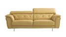 American Eagle Furniture - EK068 Yellow Italian Leather 3 Piece Living Room Set - EK068-YO SLC - GreatFurnitureDeal