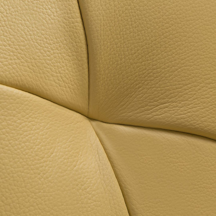 American Eagle Furniture - EK068 Yellow Italian Leather Loveseat - EK068-YO-LS - GreatFurnitureDeal