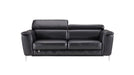 American Eagle Furniture - EK071 Black Italian Leather 2 Piece Sofa Set - EK071-GR SL - GreatFurnitureDeal
