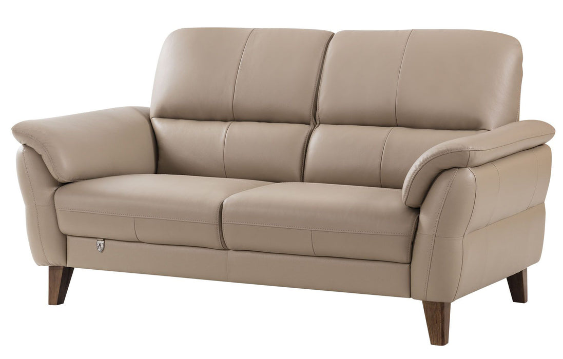 American Eagle Furniture - EK073 Tan Italian Leather Loveseat - EK073-TAN-LS