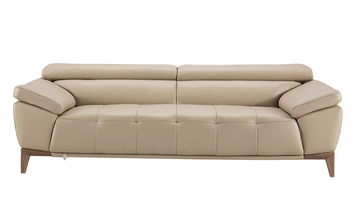 American Eagle Furniture - EK076 Tan Italian Leather Sofa - EK076-TAN-SF - GreatFurnitureDeal