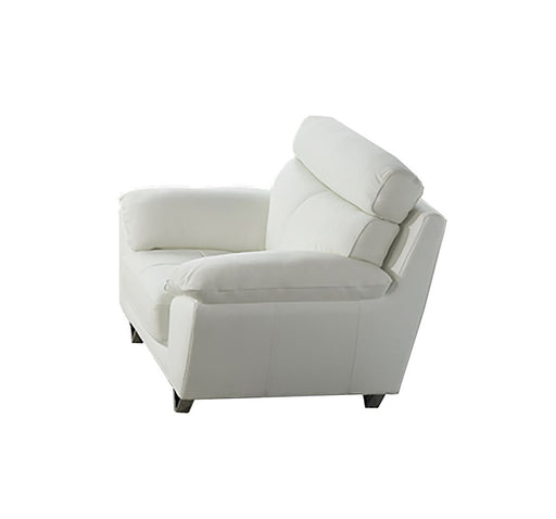 American Eagle Furniture - EK078 White Italian Leather Chair - EK078-W-CHR - GreatFurnitureDeal