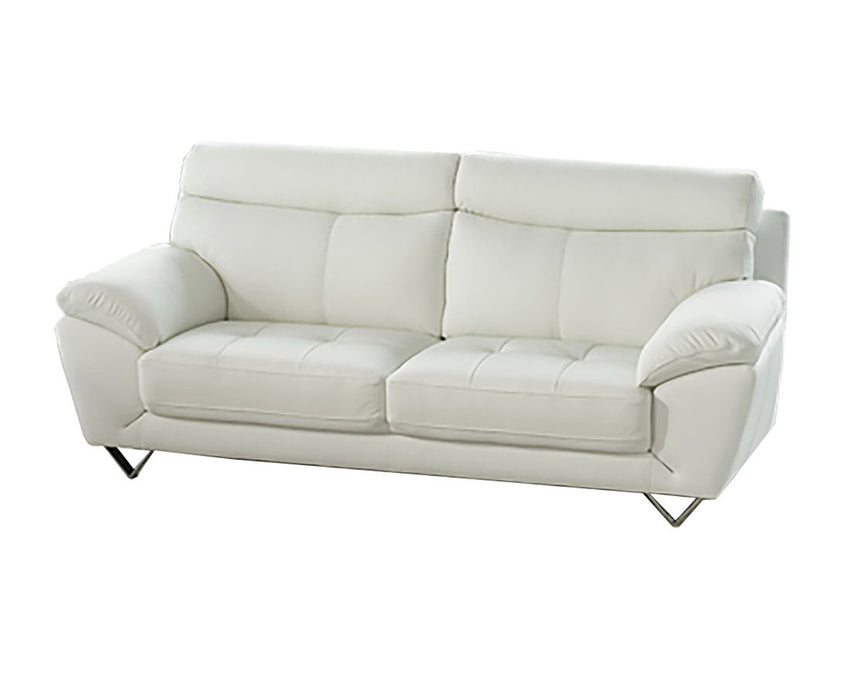 American Eagle Furniture - EK078 White Italian Leather Sofa - EK078-W-SF - GreatFurnitureDeal