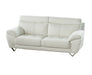 American Eagle Furniture - EK078 White Italian Leather 3 Piece Living Room Set - EK078-W-SLC - GreatFurnitureDeal