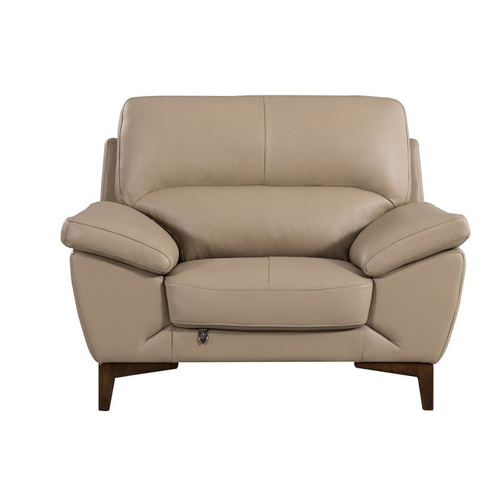 American Eagle Furniture - EK080 Tan Italian Leather Chair - EK080-TAN-CHR
