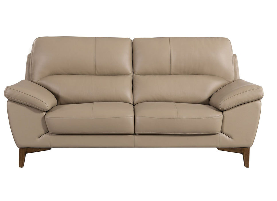American Eagle Furniture - EK080 Tan Italian Leather Loveseat - EK080-TAN-LS - GreatFurnitureDeal