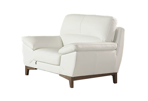 American Eagle Furniture - EK080 White Italian Leather Chair - EK080-W-CHR - GreatFurnitureDeal