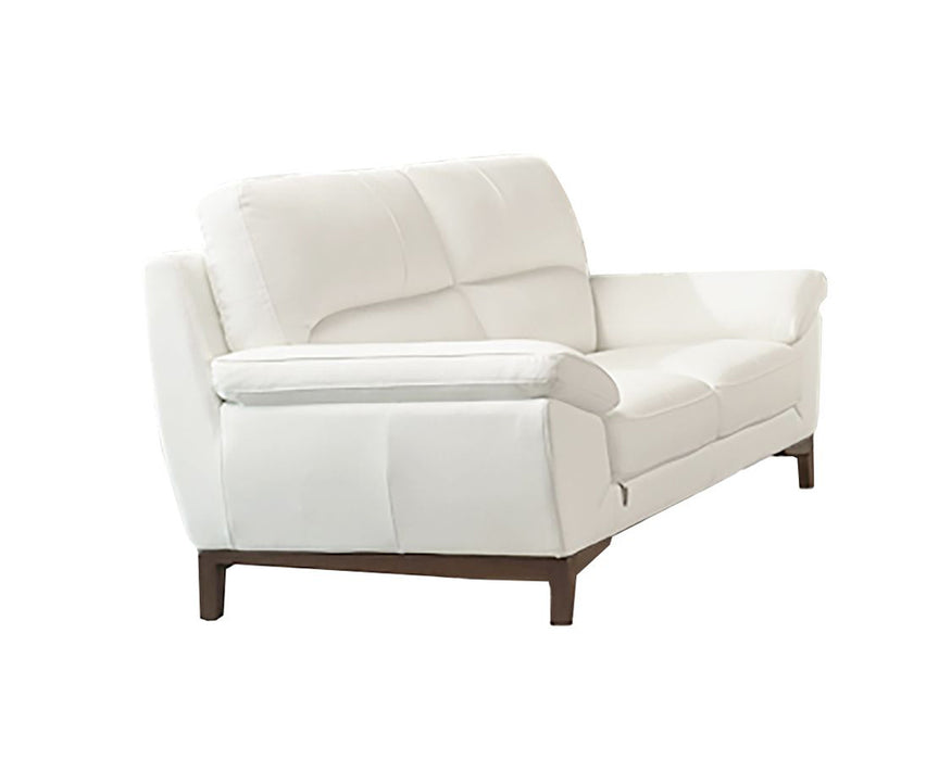 American Eagle Furniture -  EK080 White Italian Leather 2 Piece Sofa SET - EK080-W-SL - GreatFurnitureDeal