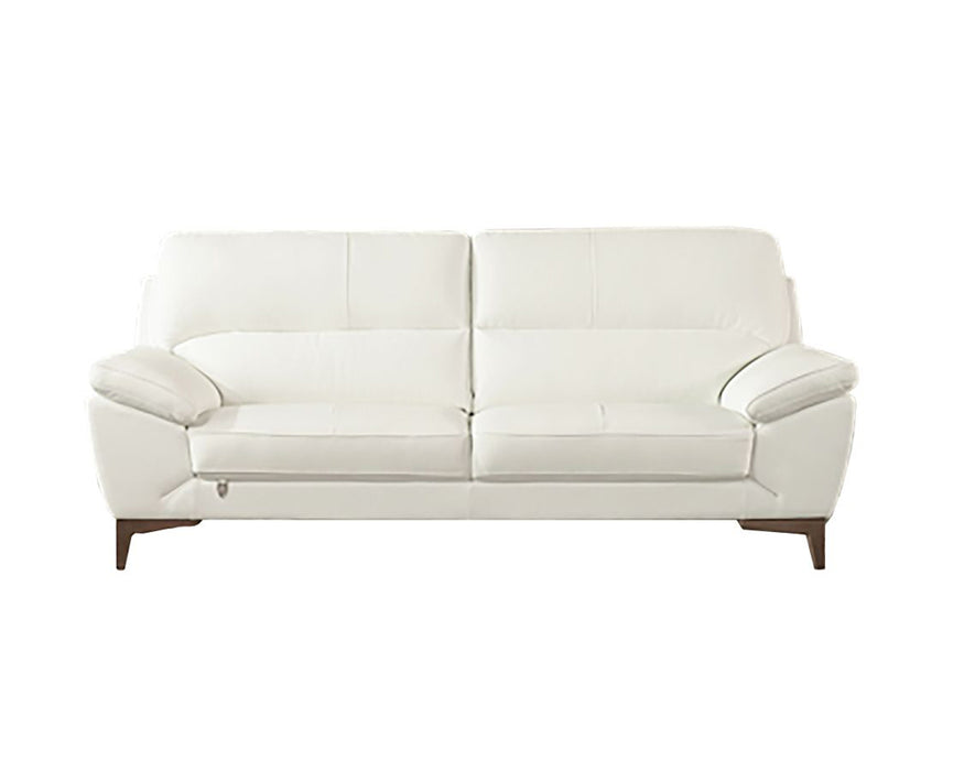 American Eagle Furniture -  EK080 White Italian Leather 2 Piece Sofa SET - EK080-W-SL - GreatFurnitureDeal