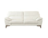 American Eagle Furniture -  EK080 White Italian Leather 2 Piece Sofa SET - EK080-W-SL - GreatFurnitureDeal