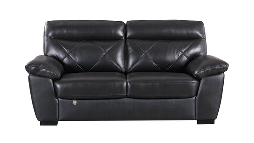 American Eagle Furniture - EK081 Black Italian Leather 2 Piece Sofa Set -  EK081-BK  SL - GreatFurnitureDeal