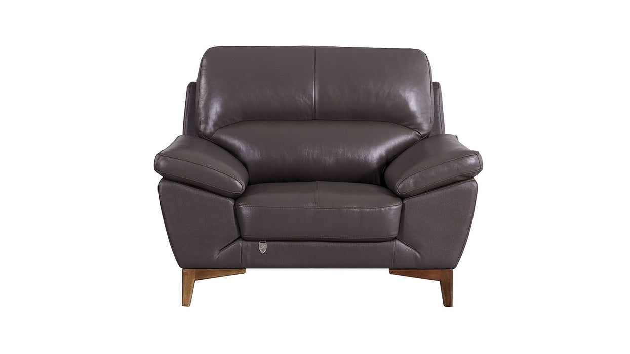 American Eagle Furniture - EK080 Taupe Italian Leather 3 Piece Living Room Set - EK080-TP SLC - GreatFurnitureDeal