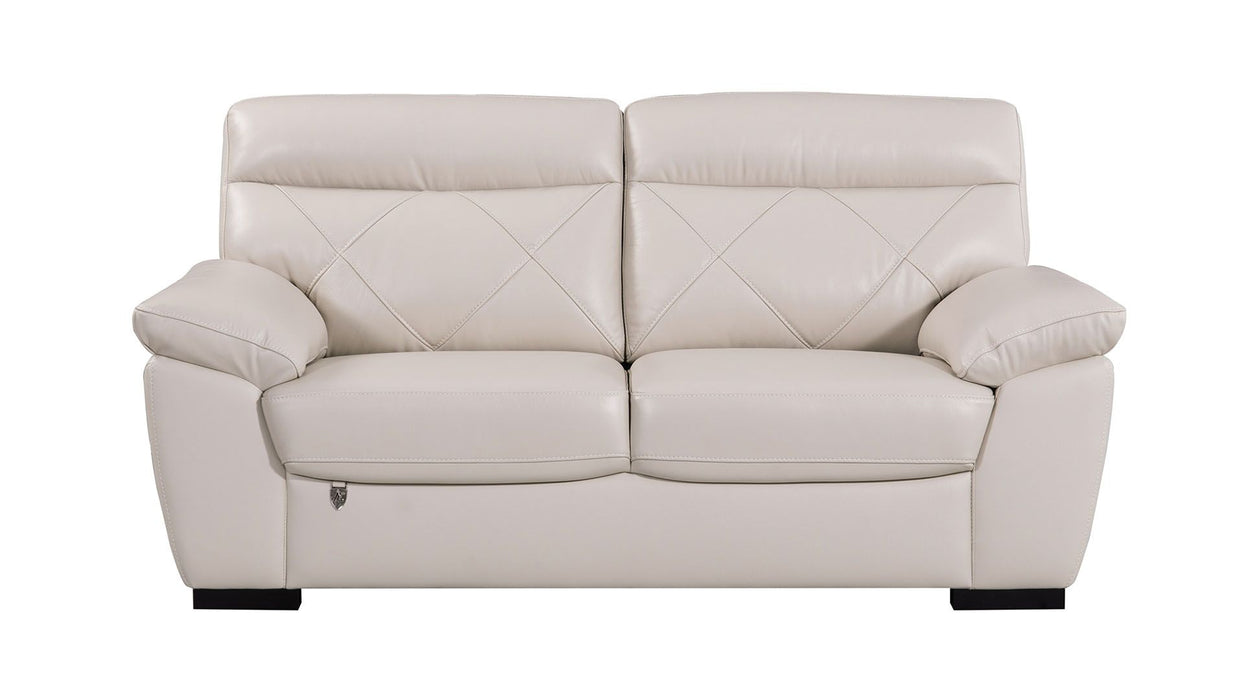 American Eagle Furniture - EK081 Light Gray Italian Leather 2 Piece Sofa Set - EK081-LG SL - GreatFurnitureDeal