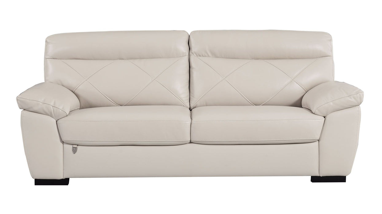 American Eagle Furniture - EK081 Light Gray Italian Leather 3 Piece Living Room Set - EK081-LG SLC - GreatFurnitureDeal