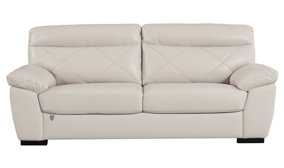 American Eagle Furniture - EK081 Light Gray Italian Leather Sofa - EK081-LG-SF