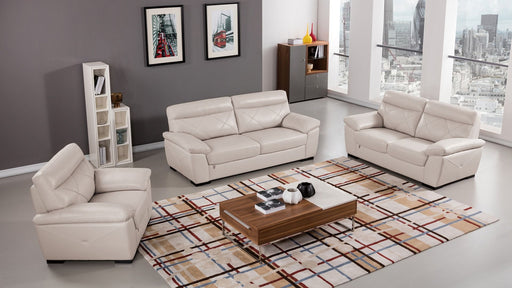 American Eagle Furniture - EK081 Light Gray Italian Leather 3 Piece Living Room Set - EK081-LG SLC - GreatFurnitureDeal