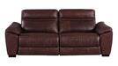 American Eagle Furniture - EK088 Brown Italian Full Leather Recliner Sofa - EK088-BR-SF - GreatFurnitureDeal