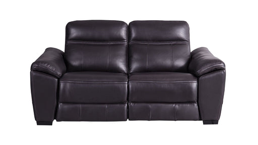 American Eagle Furniture - EK088 Dark Brown Italian Full Leather Recliner Loveseat - EK088-DB-LS - GreatFurnitureDeal