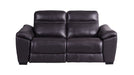 American Eagle Furniture - EK088 Dark Brown Italian Leather Recliner Sofa Set - EK088-DB-SF-LS - GreatFurnitureDeal