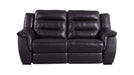 American Eagle Furniture - EK089 Dark Brown Italian Full Leather Recliner Loveseat - EK089-DB-LS - GreatFurnitureDeal