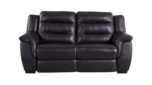 American Eagle Furniture - EK089 Dark Brown Italian Full Leather Recliner Loveseat - EK089-DB-LS - GreatFurnitureDeal