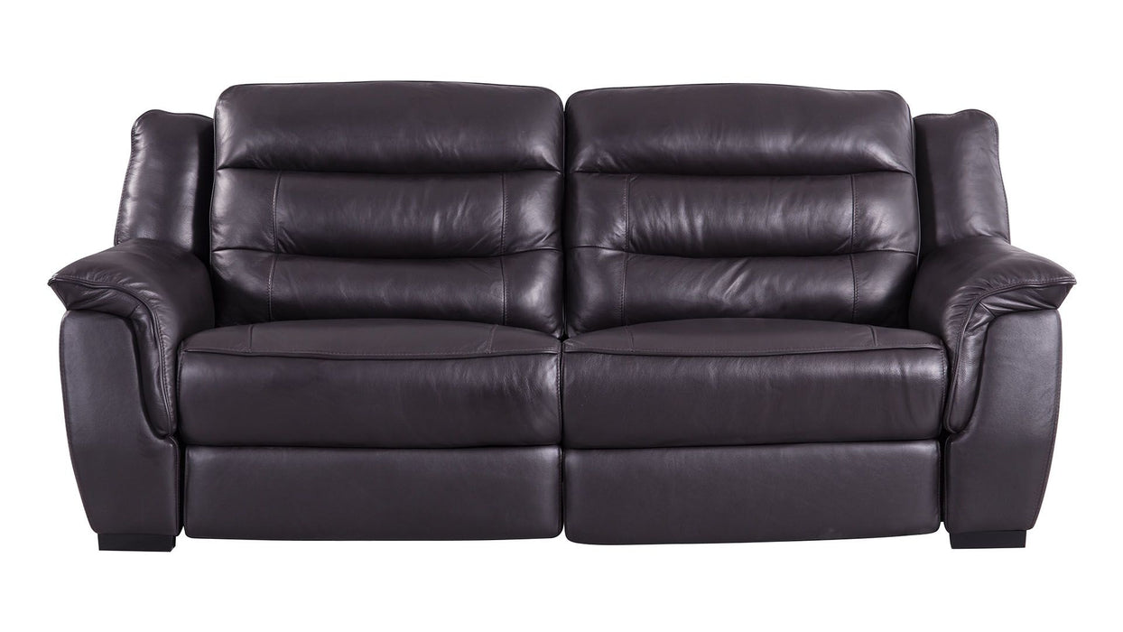 American Eagle Furniture - EK089 Dark Brown Italian Leather Recliner Sofa - EK089-DB-SF - GreatFurnitureDeal