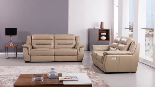 American Eagle Furniture - EK089 Tan Italian Leather Recliner Sofa Set - EK089-TAN-SF-LS - GreatFurnitureDeal