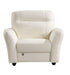American Eagle Furniture - EK090 White Italian Leather Chair - EK090-W-CHR - GreatFurnitureDeal
