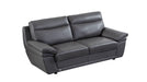 American Eagle Furniture - EK092 Gray Italian Leather 3 Piece Living Room Set - EK092-GR SLC - GreatFurnitureDeal