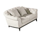 American Eagle Furniture - EK093 LIght Gray Italian Leather Loveseat - EK093-LG-LS - GreatFurnitureDeal