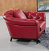 American Eagle Furniture - EK093 Red Italian Full Leather 3 Piece Living Room Set - EK093-RED SLC - GreatFurnitureDeal