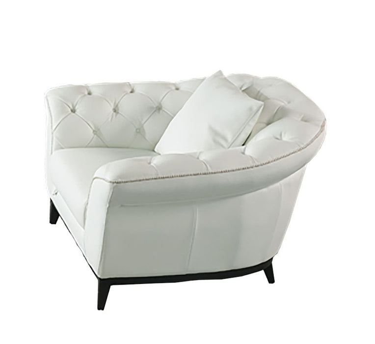 American Eagle Furniture - EK093 White Italian Full Leather Chair - EK093-W-CHR - GreatFurnitureDeal