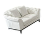 American Eagle Furniture - EK093 White Italian Full Leather 3 Piece Living Room Set - EK093-W-SLC - GreatFurnitureDeal