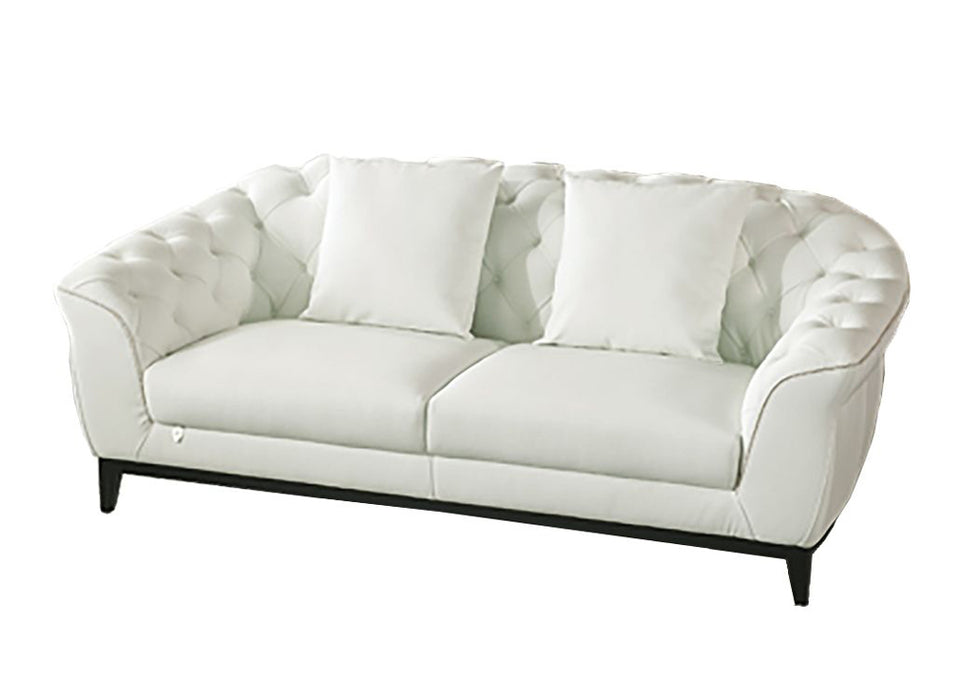 American Eagle Furniture -  EK093 White Italian Full Leather 2 Piece Sofa SET - EK093-W-SL - GreatFurnitureDeal