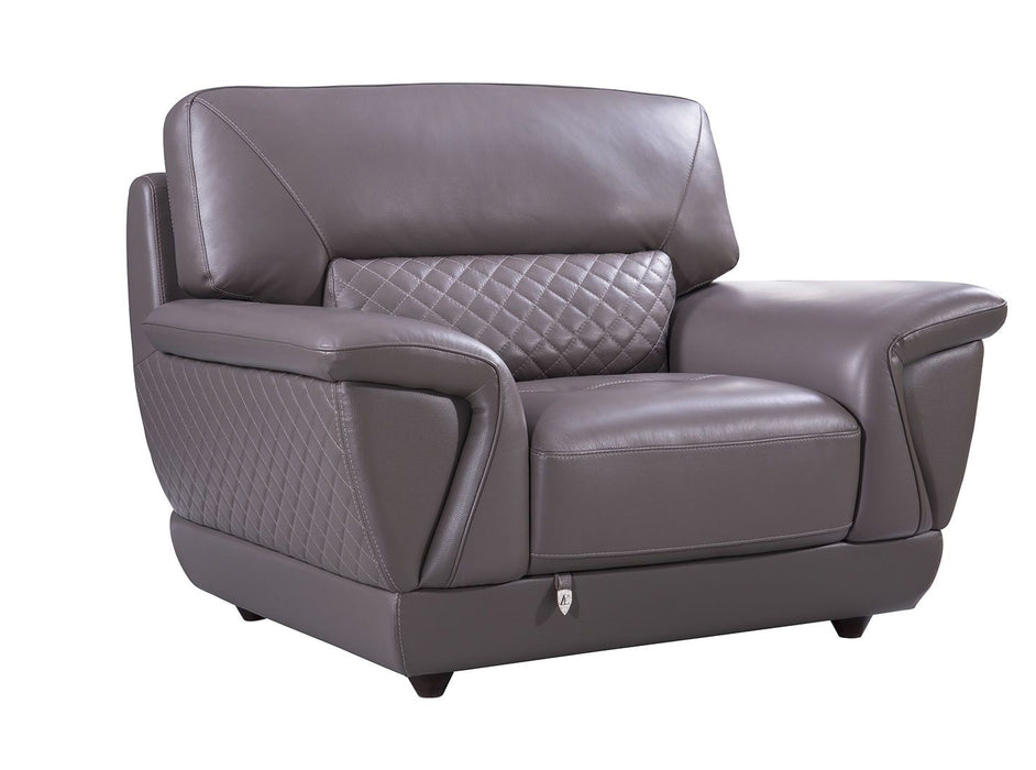 American Eagle Furniture - EK099 Dark Tan Italian Leather Chair - EK099-DT-CHR